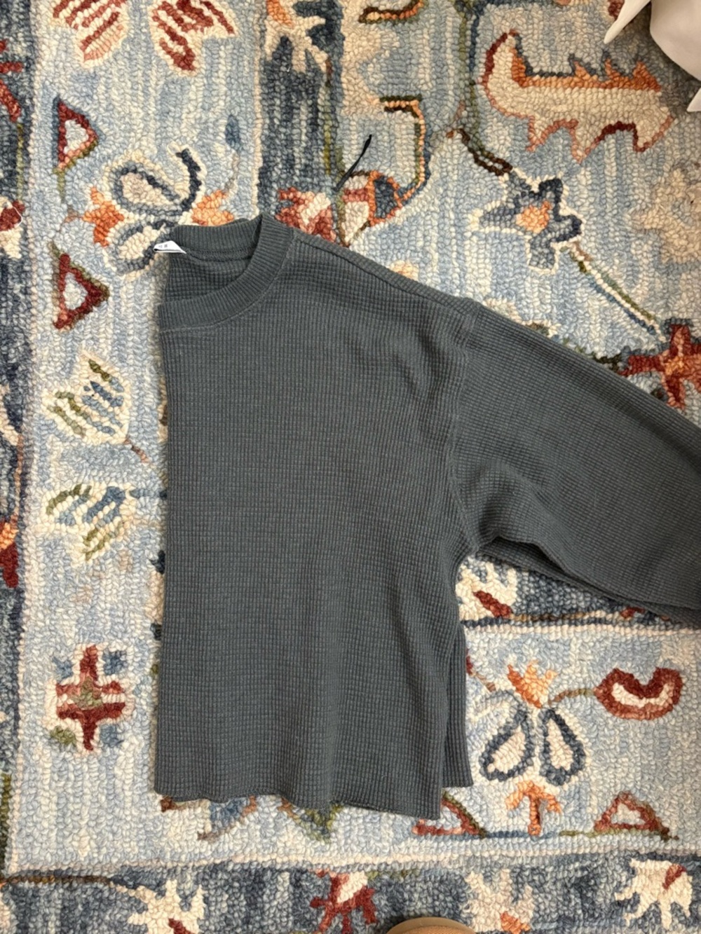 TNA waffle cropped long sleeve